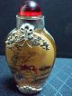 Maneki Neko Cat Antique Reverse Inside Handpainted Glass W/silver Snuff Bottle Snuff Bottles photo 3