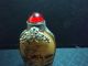 Maneki Neko Cat Antique Reverse Inside Handpainted Glass W/silver Snuff Bottle Snuff Bottles photo 4