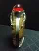 Maneki Neko Cat Antique Reverse Inside Handpainted Glass W/silver Snuff Bottle Snuff Bottles photo 8