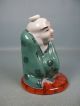 Polychrome Arhat Statue Porcelain Snuff Bottle (guang Xu) Snuff Bottles photo 1