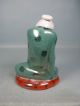 Polychrome Arhat Statue Porcelain Snuff Bottle (guang Xu) Snuff Bottles photo 2