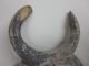 Antique Vintage Hand - Carved African Baule Goli Wood Mask,  Old Paint,  W/horns Masks photo 2