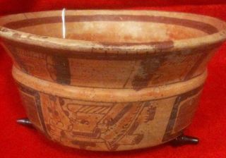 Inca Treasures Ltd Pre Columbian Mayan Pottery Vessel Artifact Art Bowl Coa photo