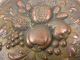 Antique Arts & Crafts Copper Repousse Fruit Bowl Embossed Most Likely French Arts & Crafts Movement photo 3