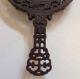 Antique Cast Iron Footed Trivet Chinoiserie Chinese Hand Mirror Form Rdno 249860 Trivets photo 3