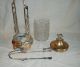 Pairpoint Castor Pickel Jar Eagle Claw Tongs Daisy Button Glass Gold Silverplate Other photo 2