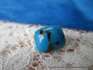 1451 – Lovely Blue Leo Popper Antique Glass Button With Goldstone & Other Colors photo