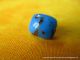 1451 – Lovely Blue Leo Popper Antique Glass Button With Goldstone & Other Colors Buttons photo 3