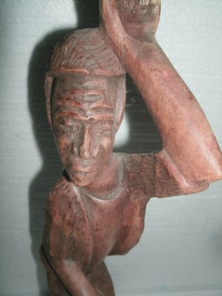 Vintage Hand Carved African Statue Unique photo