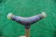 Rare Ottoman Islamic Dervish Crutch Stick Quartz Armrest Indo Persian Jade Qing Islamic photo 5