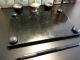 Antique Desk Top Writing Set & Pen Mother Of Pearl Picture Wood,  Brass & Ceramic British photo 9