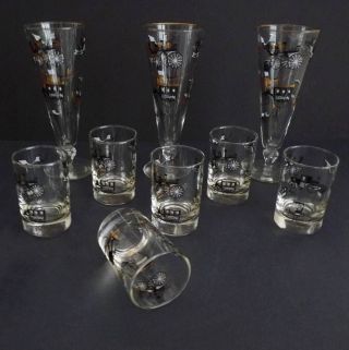 Libbey Curio Glassware Carriage Buggy Beer Cocktail Tumbler Mid - Century Glasses photo