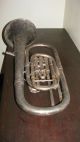 Antique Besson 2 - 20 Horn.  Paris London With Mouth Piece Denis Wick 4 - Bs Brass photo 3