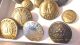 15 Antique Brass Buttons Fire,  Railroad,  Police,  Templar,  Pod,  Flaming Bomb Buttons photo 1