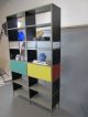 Midcentury Modern Vtg Steel Colorblock Industrial Cabinet Bookcase Shelving Unit Mid-Century Modernism photo 8