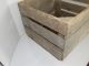 Old Wooden Slat Orchard / Fruit Crate W/ Triangle Wood Corners Boxes photo 2