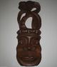Hand Carved Wooden Tiki Mask Wall Hanging 18 
