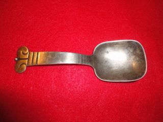 Vintage Mexican Hector Aguilar 940 Sterling Silver Caddy Spoon 4 3/4 