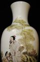 Chinese Yu,  Wenxiang Artist Work On Porcelain Famille Rose Vase,  Circa 1910 - 1993. Vases photo 9
