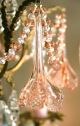 Vintage Le Petite European French Chandelier 5 Lights Draped Blush/pink Crystals Chandeliers, Fixtures, Sconces photo 1