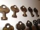 19 Antique Keys Hollow Cabinet Furniture Lockbox Jewelry Lock Key Locks & Keys photo 1