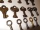 19 Antique Keys Hollow Cabinet Furniture Lockbox Jewelry Lock Key Locks & Keys photo 2
