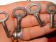 19 Antique Keys Hollow Cabinet Furniture Lockbox Jewelry Lock Key Locks & Keys photo 4