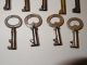 19 Antique Keys Hollow Cabinet Furniture Lockbox Jewelry Lock Key Locks & Keys photo 7
