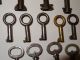 19 Antique Keys Hollow Cabinet Furniture Lockbox Jewelry Lock Key Locks & Keys photo 8