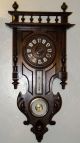 Antique Working 19th C.  French Victorian Walnut Barometer Thermometer Wall Clock Barometers photo 10