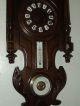 Antique Working 19th C.  French Victorian Walnut Barometer Thermometer Wall Clock Barometers photo 6