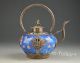 Oriental China Porcelain Old Handwork Painting Flower Lucky Tea Pot Collectables Other photo 1