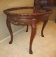 Antique Oval Coffee Table With Inlaid Design 1900-1950 photo 1