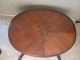 Antique Oval Coffee Table With Inlaid Design 1900-1950 photo 3