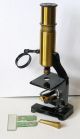 Early Cased Portable Microscope,  With 3 Objectives & Attached Condenser Other photo 2