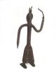 Vtg.  African Tribal Bronze Cast Figurine Statue Of Male With Bird On The Head Sculptures & Statues photo 1