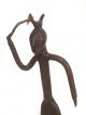 Vtg.  African Tribal Bronze Cast Figurine Statue Of Male With Bird On The Head Sculptures & Statues photo 6