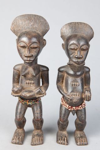 Baule,  Ancestor Figures,  Ivory Coast,  African Tribal Arts. photo