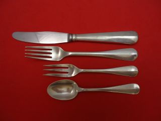 Rattail - Danish By P.  Hertz Sterling Silver 4 - Piece Dinner Place Setting photo