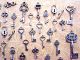 New Silver Skeleton Keys Beads Charm Antique Vintage Look Steampunk Wedding L10 Locks & Keys photo 10