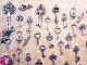 New Silver Skeleton Keys Beads Charm Antique Vintage Look Steampunk Wedding L10 Locks & Keys photo 2