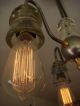 Industrial Modern Light Fixture Vintage 30 ' S Glass Lamp Chandeliers, Fixtures, Sconces photo 3