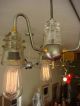 Industrial Modern Light Fixture Vintage 30 ' S Glass Lamp Chandeliers, Fixtures, Sconces photo 6