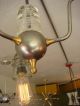Industrial Modern Light Fixture Vintage 30 ' S Glass Lamp Chandeliers, Fixtures, Sconces photo 8