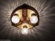 { Beautiful}} Vintage 20 - 30 ' S Ceiling Light Lamp Fixture Polychrome 3 Lights Chandeliers, Fixtures, Sconces photo 5