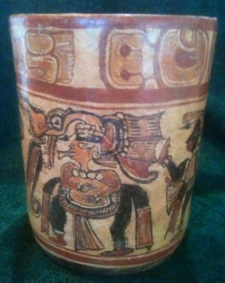 Inca Treasures Ltd Pre Columbian Mayan Cylinder,  Pottery Art,  Artifact photo