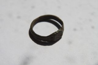 Late Medieval Period Finger Ring 17/18th Century Ad photo
