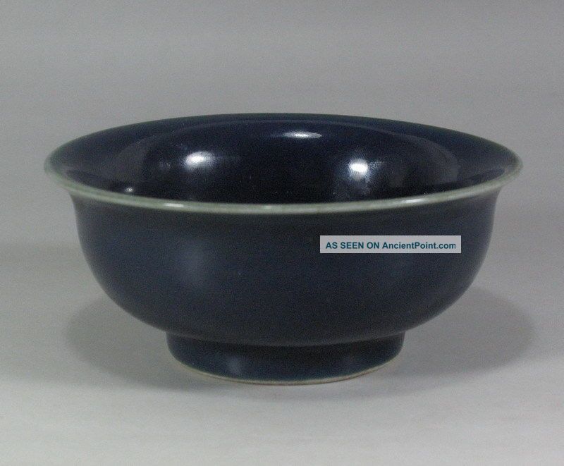 Rare Chinese Vintage Porcelain Blue Bowl Bowls photo