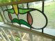 P329c Older & Pretty Transom Style English Leaded Stained Glass Window Reframed 1900-1940 photo 3