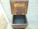 Dark Oak Barley Twist Sewing Box Plant Stand Cabinet W/caned Sides From Scotland 1900-1950 photo 8